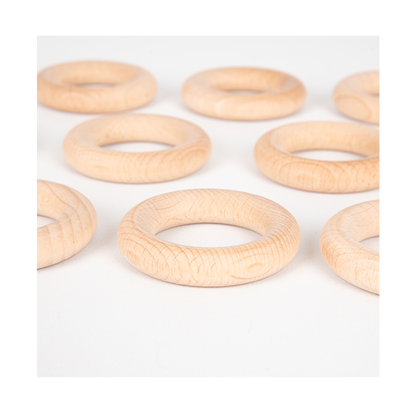 Conjunto 10 anillos madera Ø56 mm.