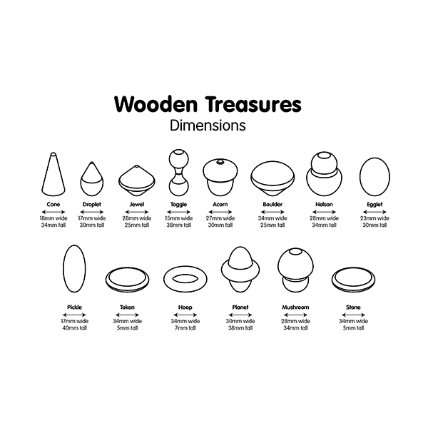 Kit iniciación tesoros madera arcoíris 168 u.