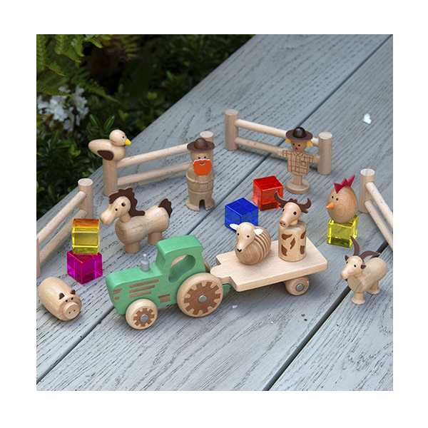 Set de granja de madera