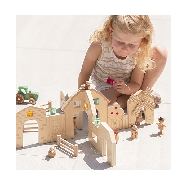 Set de granja de madera
