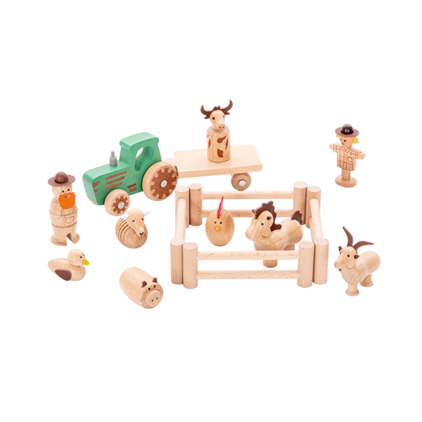 Set de granja de madera