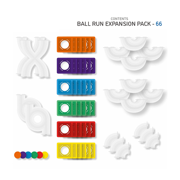 Pack expansión Ball Run Connetix 66 piezas