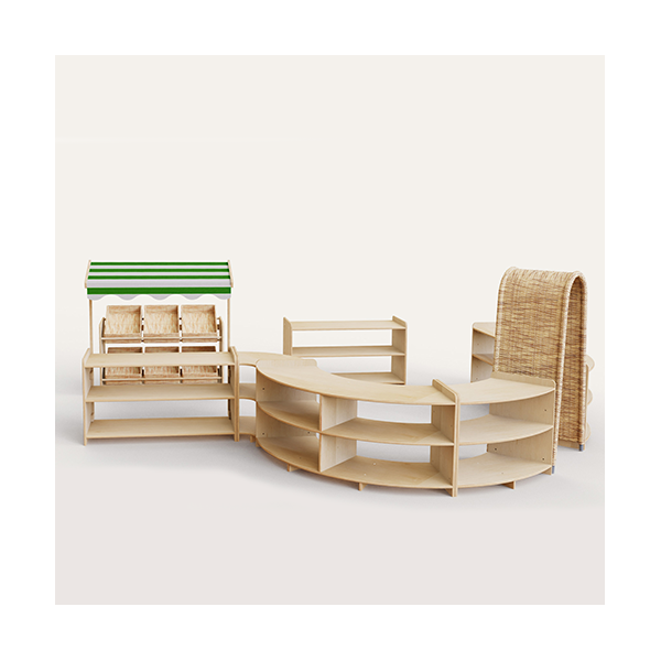 Mueble curvo abierto pequeño serie Rookie