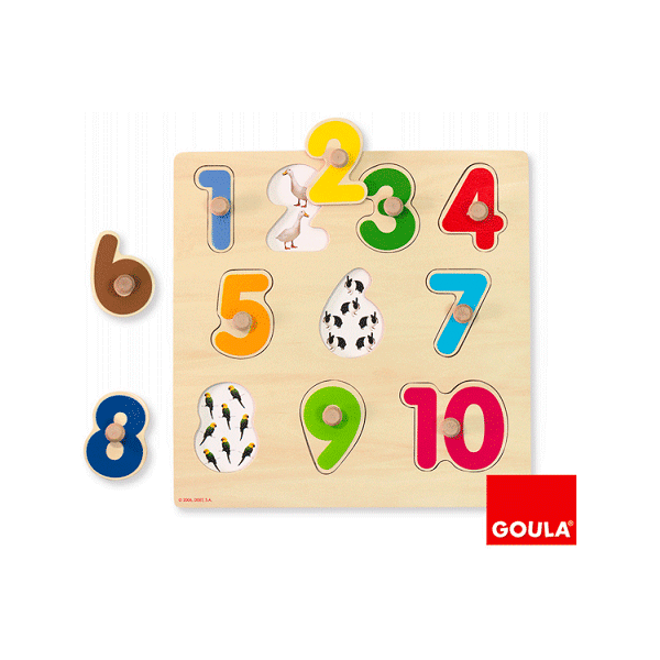 Puzzle madera números