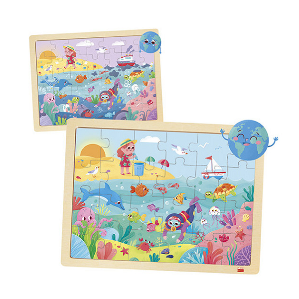 Eco-puzzle salvemos el planeta. Set 4 u.