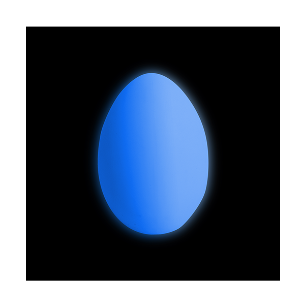 Huevo color cambiante 22x32 cm.