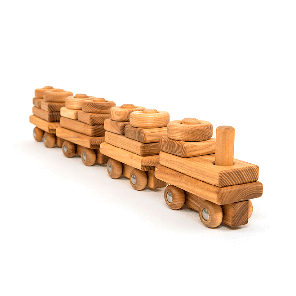Construcción tren de madera