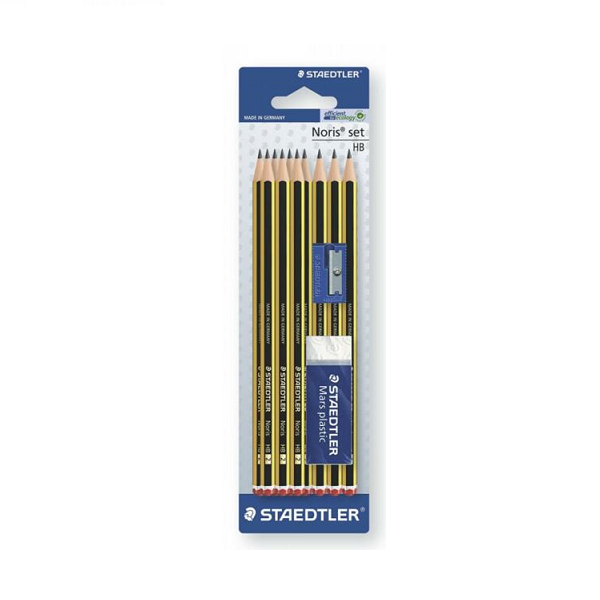 Blíster 4 lápices Staedtler nº2 + goma + afilalápiz - Material escolar,  oficina y nuevas tecnologias