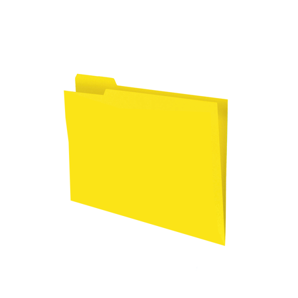 Subcarpeta con pestaña lateral Amarillo. Paq. 50