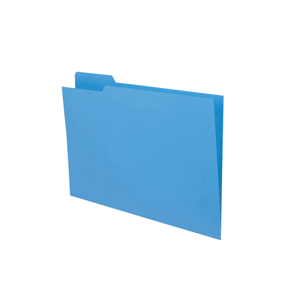 Subcarpeta con pestaña lateral Azul. Paq. 50