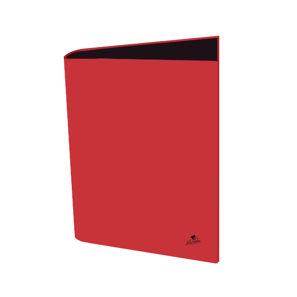 Carpeta 2 anillas 25 mm cartón forrado plast. mate Roja