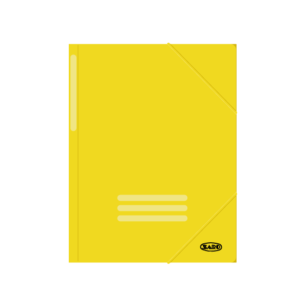 Carpeta gomas cartón Saro Amarillo