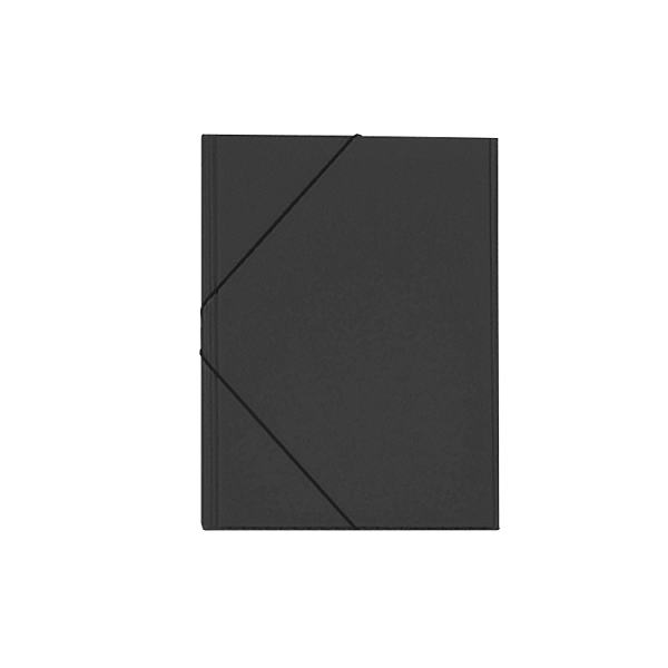 Carpeta gomas solapa PVC Saro. Negro