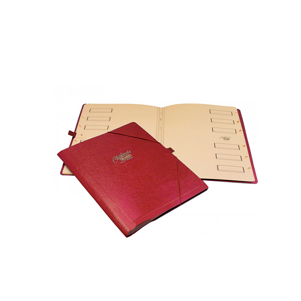 Carpeta gomas clasificadora Roja