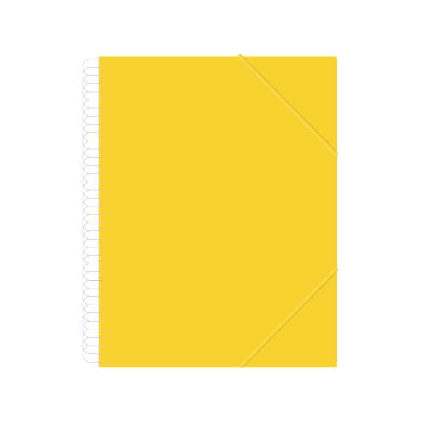 Carpeta multif. espiral person. 40 h. Amarillo