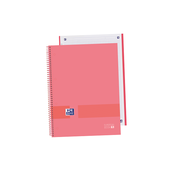 Cuaderno A4+ Europeanbook Oxford&You Rojo pastel