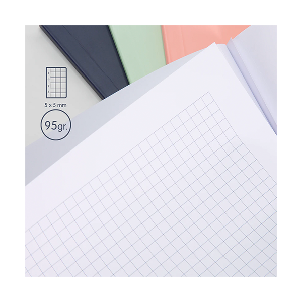 Libretas Milan 430 since 1918 A4 cuadricula 5x5 Beige