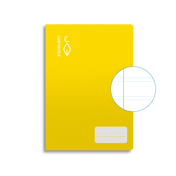 Libreta Escolofi 32 h. 4° pauta 3 margen Amarillo