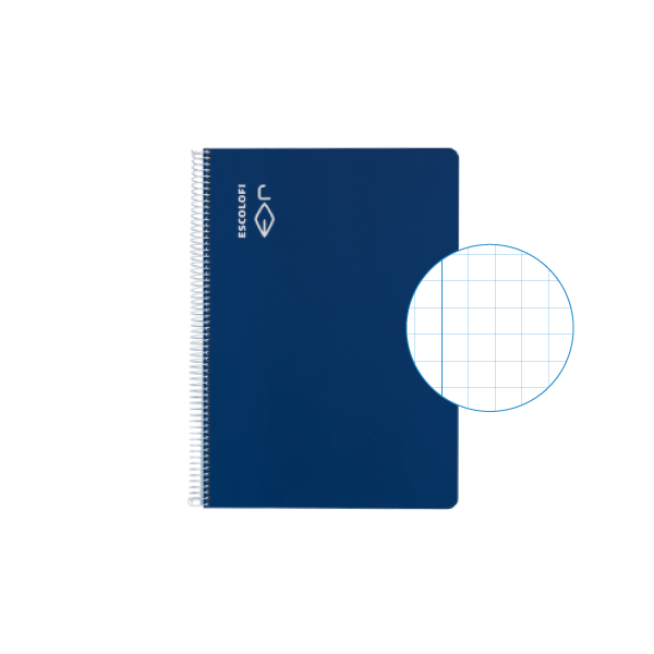 Cuaderno Escolofi 50 h. 4° cuadr. 6 margen Azul