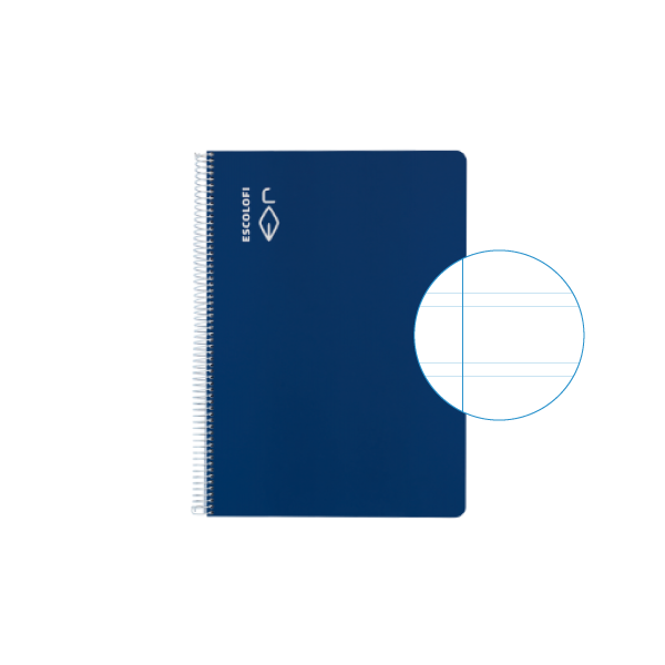 Cuaderno Escolofi 50 h. 4° pauta 3 margen Azul