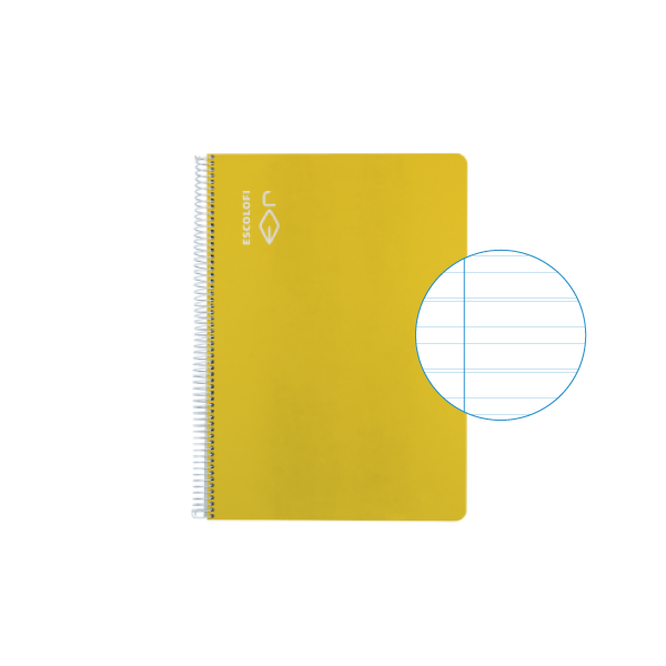 Cuaderno Escolofi 50 h. 4° montesori 3,5 margen Amarillo