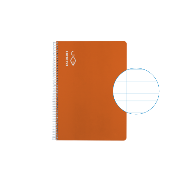 Cuaderno Escolofi 50 h. 4° montesori 3,5 margen Naranja