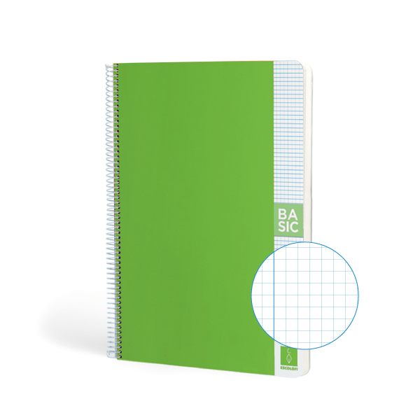 Cuaderno Escolofi Basic A4 80 h. 80 g 4x4 Verde oscuro