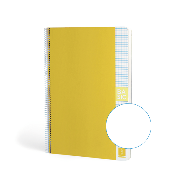 Cuaderno Escolofi Basic A4 80 h. 80 g Liso Amarillo