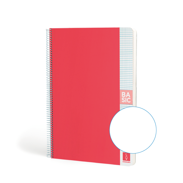 Cuaderno Escolofi Basic A4 80 h. 80 g Liso Coral