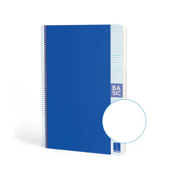 Cuaderno Escolofi Basic A4 80 h. 80 g Liso Azul oscuro