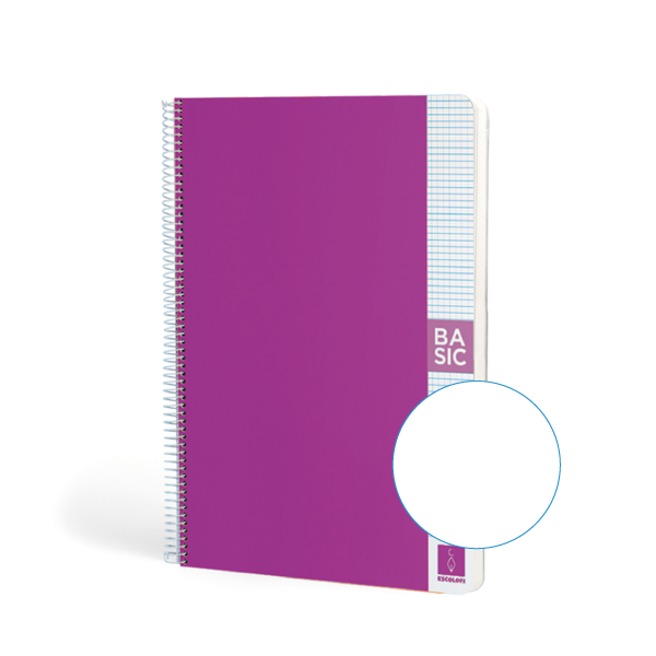 Cuaderno Escolofi Basic A4 80 h. 80 g Liso Violeta