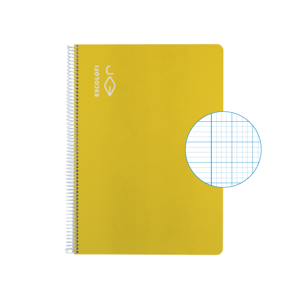 Cuaderno Escolofi f° 50 h. milim. 2x2x16 margen Amarillo