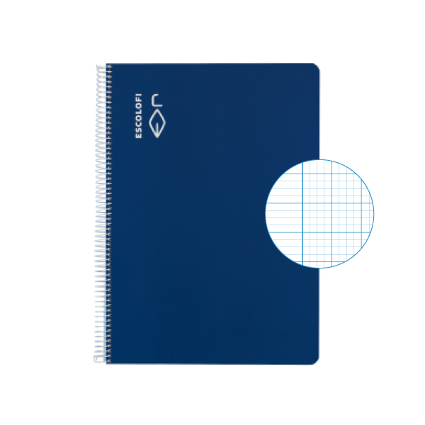 Cuaderno Escolofi f° 50 h. milim. 2x2x16 margen Azul