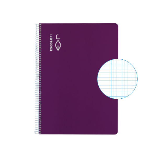 Cuaderno Escolofi f° 50 h. milim. 2x2x16 margen Violeta