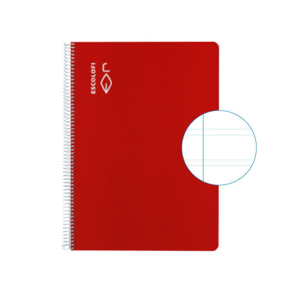 Cuaderno Escolofi f° 50 h. pauta 3 margen Rojo