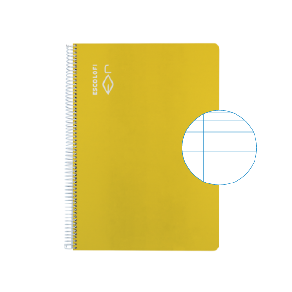 Cuaderno Escolofi f° 50 h. pauta montesori 3,5 Amarillo