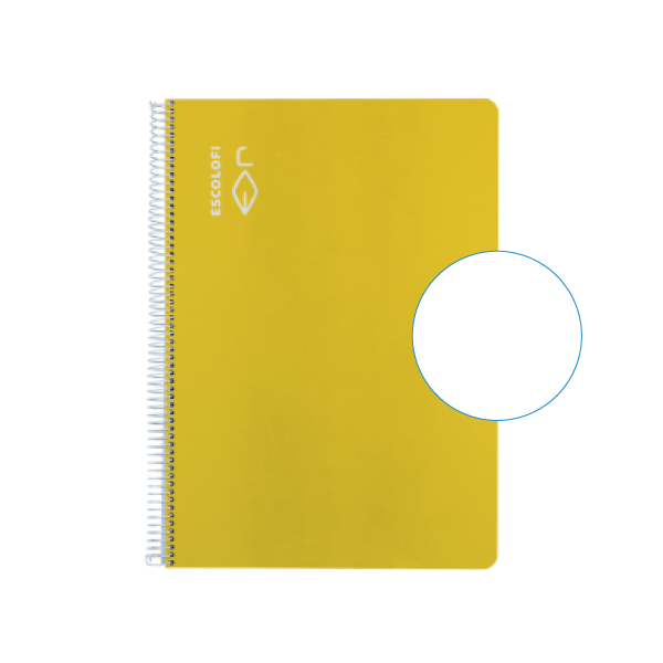 Cuaderno Escolofi f° 50 h. liso Amarillo