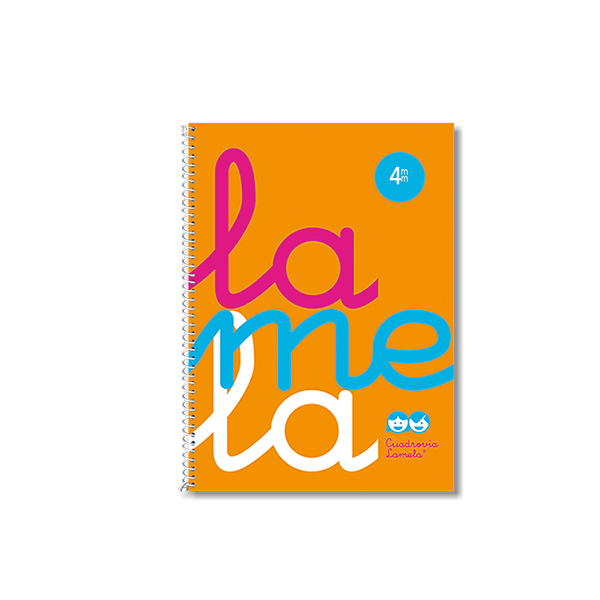 Cuaderno tapa pp. Cuadrovia f° 80 h. 4 mm Naranja