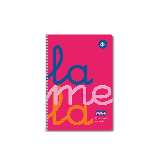 Cuaderno tapa pp. Cuadrovia f° 80 h. 4 mm Rosa