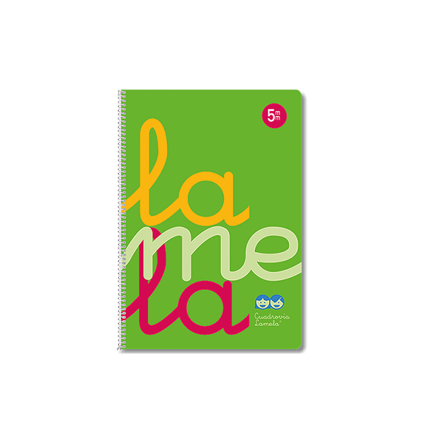 Cuaderno tapa pp. Cuadrovia f° 80 h. 5 mm. Verde