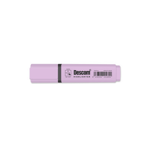 Marcador Descom fluorescente pastel Violeta