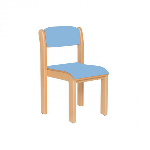 Silla madera T2, Azul claro