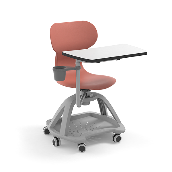 Silla Mia Table. Mesa abatible 360° Rojo Terra.