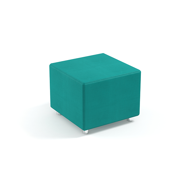 Puff Cube polipiel PVC Turquesa
