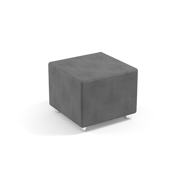 Puff Cube polipiel PVC Gris