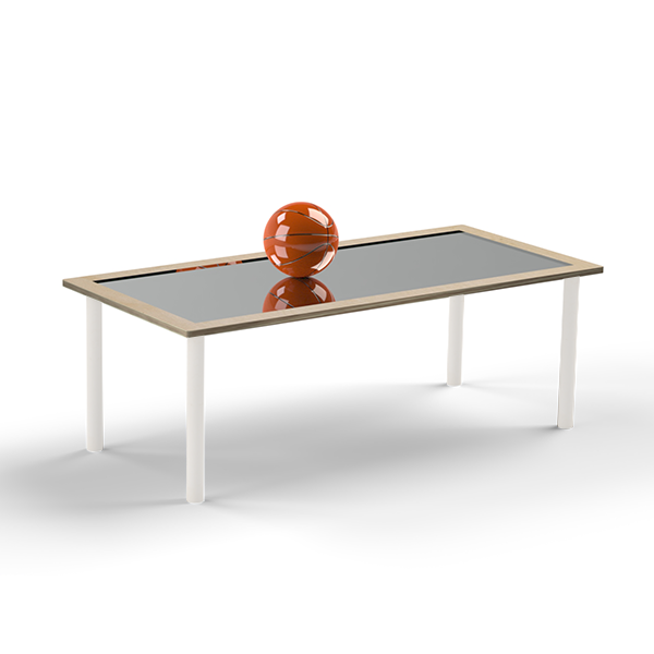 Mesa espejo 120x60 cm T1 Abedul/patas Blancas