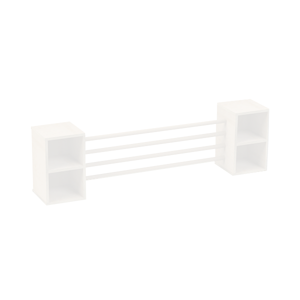 Valla estantería y barrotes 180 cm MDF Blanco