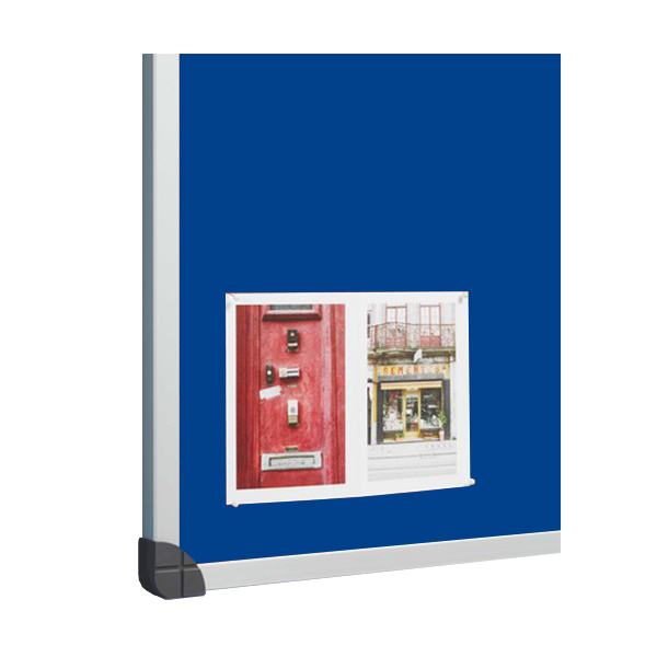 Tablero corcho tapizado 760 100x120 cm Azul osc.