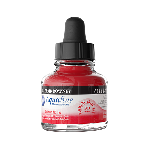 Aquafine tinta Rojo cadmio. Bote 25,9 ml.
