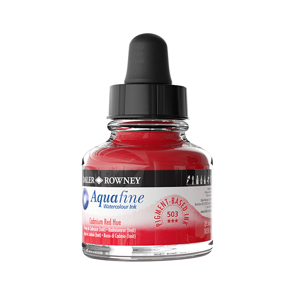 Aquafine tinta Rojo cadmio. Bote 25,9 ml
